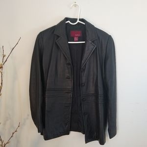 Merona Women's Long Leather Jacket Size Small (S)
